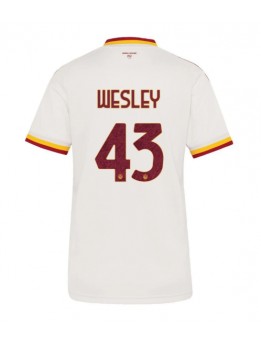 AS Roma Wesley Franca #43 Replika Borta Kläder Dam 2026-27 Kortärmad AS Roma Wesley Franca #43 Replika Borta Kläder Dam 2026-27 Kortärmad